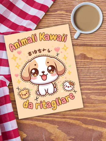 Animali Kawaii da ritagliare, illustrazioni a colori per bambini: 50 disegni da tagliare e incollare per imparare ad usare le forbici